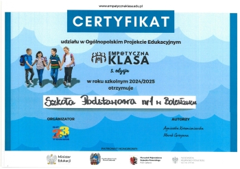 certyfikat empatyczna klasa
