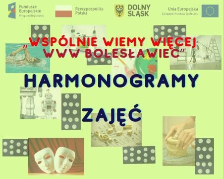 Harmonogramy zajęć  w ramach projektu ''Wspólnie Wiemy Więcej – www Bolesławiec'...