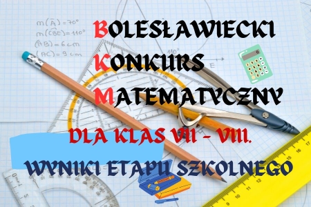 Wyniki etapu szkolnego XXII Bolesławieckiego Konkursu Matematycznego dla klas VI...