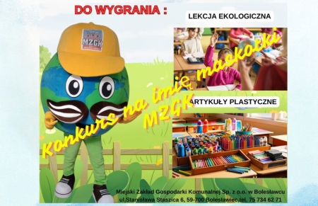 Konkurs ''EKO IMIĘ DLA MASKOTKI MZGK''