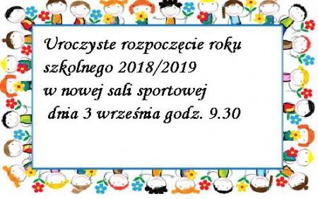 Rozpoczęcie roku szkolnego 2018/2019