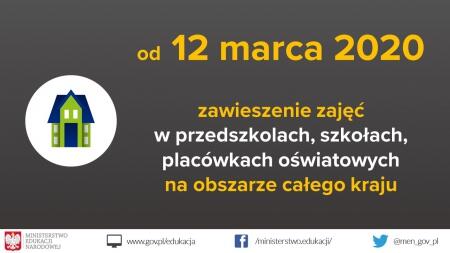 ZAWIESZENIE ZAJĘĆ W SZKOŁACH