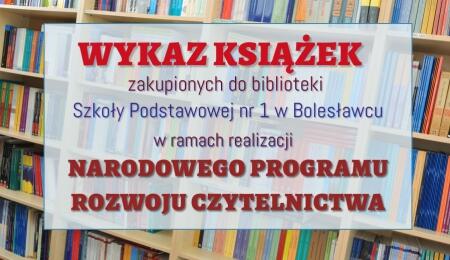 WYKAZ KUPIONYCH KSIĄŻEK 